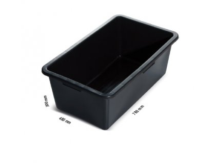 21736 maltovnik obdelnikovy stavebni plast barva cerna 80 litru