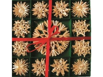 21955 slamene ozdoby v krabicce 52 ks