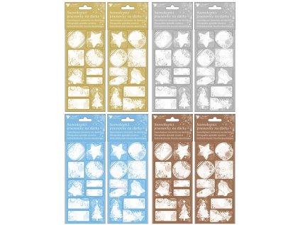 21994 samolepici jmenovky na darky 10 x 28 cm 10 ks