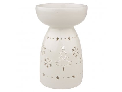 Aromalampa porcelánová bílá velká 14 cm