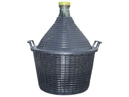 Demižon skleněný 10 L v plastovém koši