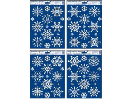 23086 okenni folie vlocky se snehovym efektem 3d 27x20cm