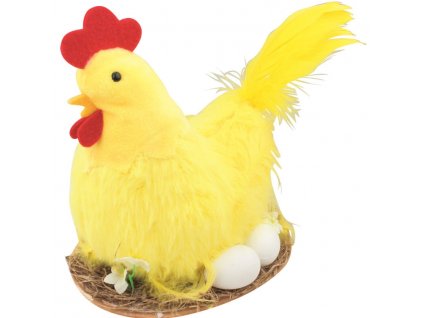 Slepička plyšová žlutá 19 cm