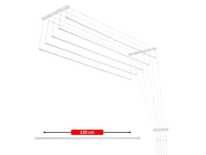 BENCO Sušák na prádlo stropní IDEAL 5 tyčí 120 cm