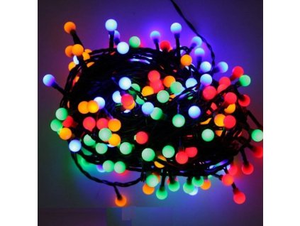 23383 vanocni osvetleni led retez kulicky multicolor 8 m 80 led