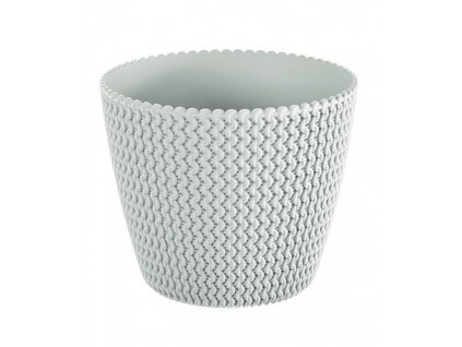 Květináč plastový SPLOFY průměr 13 cm - barva bílá (S449)