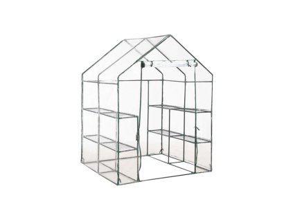 zahradni foliovnik s policemi 143 x 143 x 195 cm