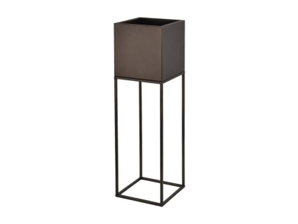 stojan na kvetiny kovovy 20 x 20 x 67 cm barva bronzova