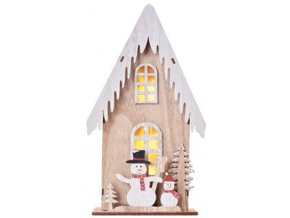 29860 led vanocni domek 28 5 x 16 cm casovac