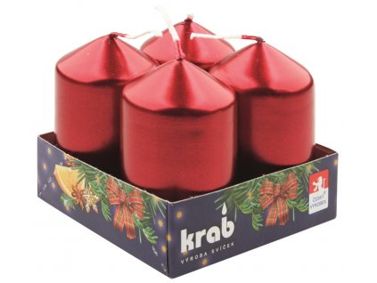 30661 adventni svice valec bordo lak 40 x 80 mm 4 ks v sade