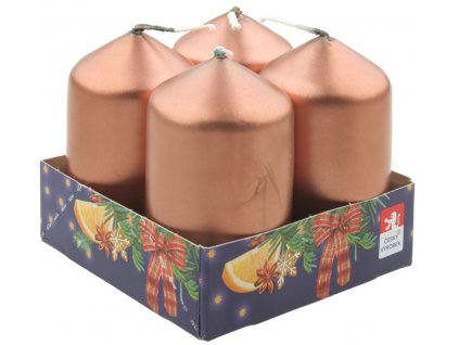 30667 adventni svice valec medeny lak 40 x 80 mm 4 ks v sade