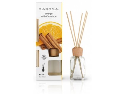 Aroma difuzér s tyčinkami Pomeranč se skořicí 100 ml