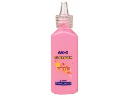 31306 barvy na sklo 22 ml s konfetami 2 ruzova
