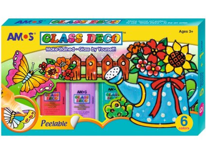 31351 barvy na sklo sada 6 x 22 ml sablony a folie