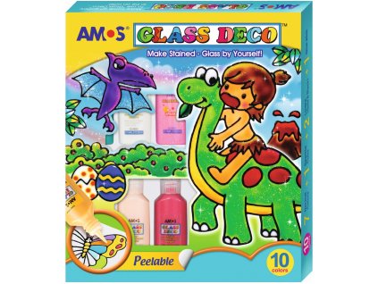 38353 barvy na sklo sada 8 barev 22 ml 1 cerna kontura 40 ml 1 zlata kontura 22 ml sablony folie