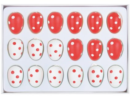 39298 vajicko drevene na poveseni 2 5 cm 18 ks v krabicce