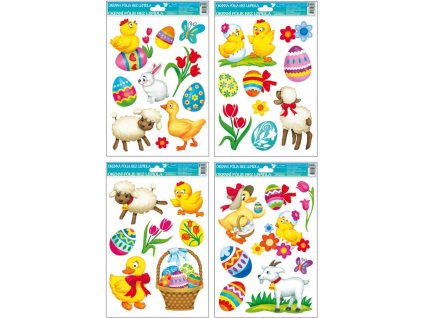 39400 okenni folie 30 x 20 cm velikonocni barevna
