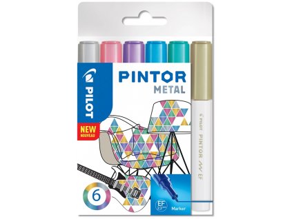 Značkovače PILOT PINTOR METAL 0,7 mm, 6 ks