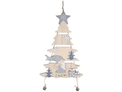 42831 stromek se santou stribrny na zaveseni 17 x 39 cm