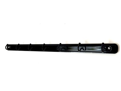 Držák prádelních šňůr na balkon – černý sušák na prádlo 70 cm / 7 háčků