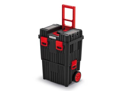 modularni kufr na naradi s transp kolecky heavy 450x360x640 mm barva cerna