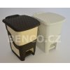 11776 1 odpadkovy kos s pedalem rattan 6 l vanilka