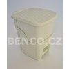 11776 2 odpadkovy kos s pedalem rattan 6 l vanilka
