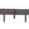 12136 3 zahradni gumovy obrubnik bricks stones 1 2 m vyska 9 cm barva hneda