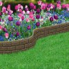12913 4 zahradni gumovy obrubnik bricks stones 1 2 m vyska 15 cm barva seda