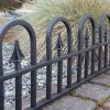 Zahradní plůtek, plast - imitace kovaný plot 2,3 m - barva černá