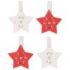 16087 hvezda drevena na kolicku 4 5 cm cervena a bila 4 ks