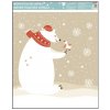 17089 7 okenni folie s glitrem zviratka v zime 29x24 cm