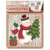 17983 1 samolepka plasticka 23x18 cm snehulak s tucnakem