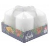 18067 2 adventni svice valec bila 40 x 80 mm 4 ks v sade