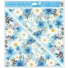 18544 1 okenni folie s glitry kytky 33x30 cm