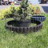 18724 4 zahradni plastova palisada hranata 3 2 m barva hneda