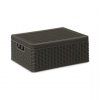 18736 2 box ulozny s vikem decora 38 x 30 x 15 cm barva hneda