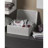 18736 5 box ulozny s vikem decora 38 x 30 x 15 cm barva hneda