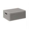 18736 7 box ulozny s vikem decora 38 x 30 x 15 cm barva hneda