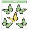 19183 1 okenni folie s glitry motyli 30x33 5 cm