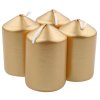 19753 2 adventni svice valec zlata lak 40 x 60 mm 4 ks v sade