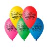 Balónky "Všechno nejlepší", 26 cm, 10 ks v balení, mix barev