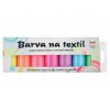 Barvy na textil světlý, sada svítící ve tmě 7 x 15 g + šablony