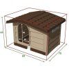 21172 2 bouda pro psy bungalow barva hneda velikost m