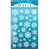 22552 samolepky vlocky se snehovym efektem s jemnymi glitry 21x14cm