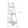 23668 1 dreveny regal s 3 policemi prirodni 42 x 39 x 109 cm