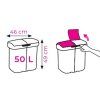 odpadkovy kos na trideny odpad antonio 2 x 25 litru plast doplnky