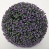 umela buxus koule s fialovymi kvitky pr 28 cm