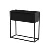 stojan na kvetiny kovovy 60 x 23 x 60 cm barva cerna