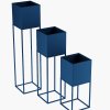 stojan na kvetiny kovovy 20 x 20 barva modra